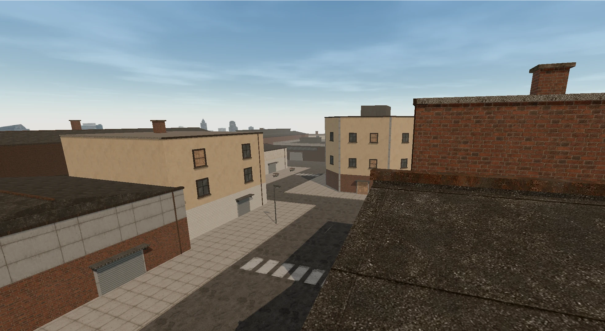 Streets, walls and rooftops in Downtown